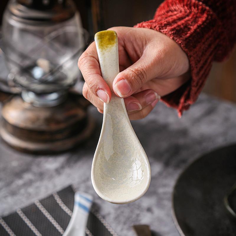 1Pc Ceramic Spoons, Hotel Restaurant Tableware