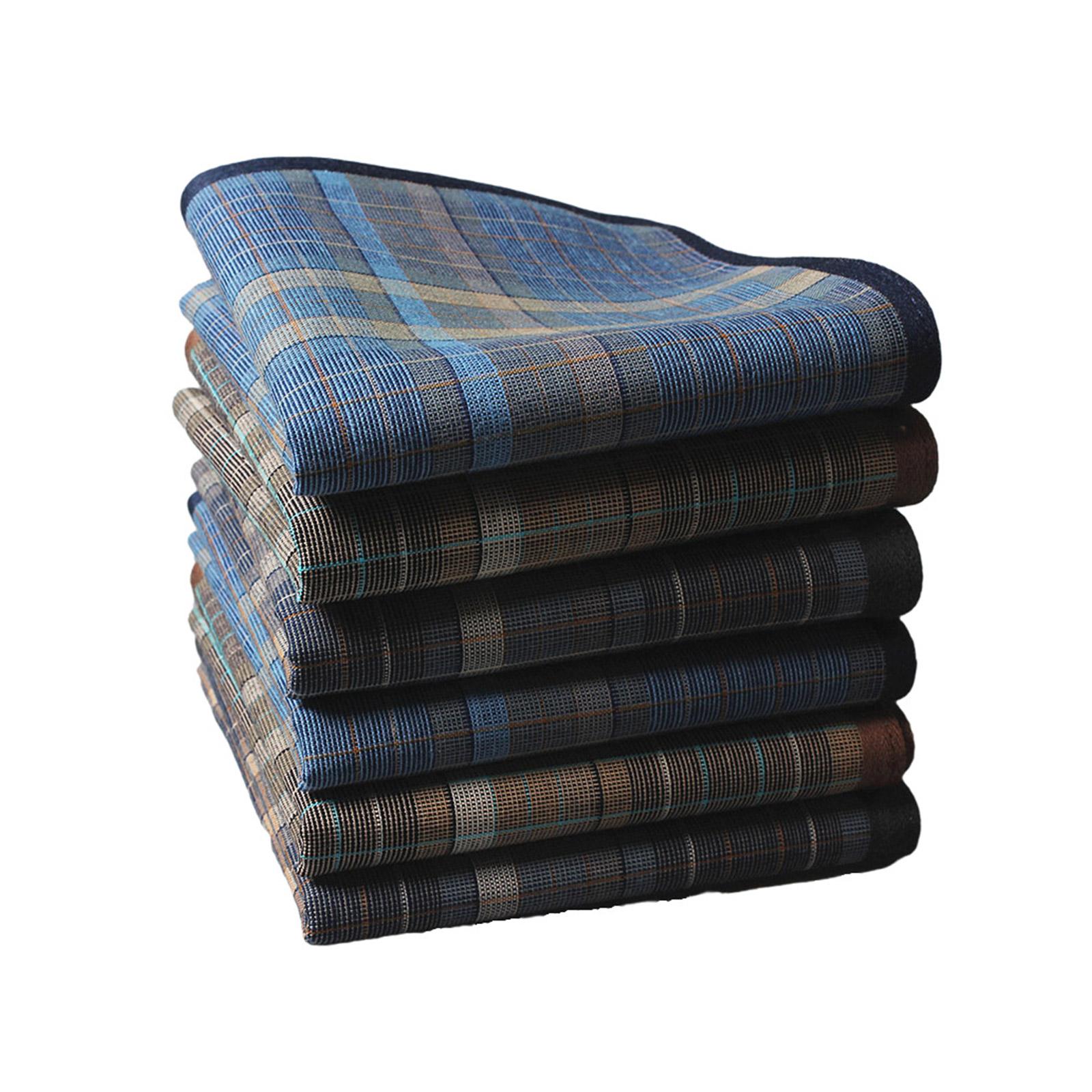 Portable 40x40cm Lattice Pattern Handkerchief for Male Gentleman Polyester Handkerchief Printed Groom Handkerchief 1