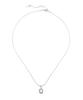 Polalita Oval Pendant Minimal Necklace (Plt-Nl-075_Sv)