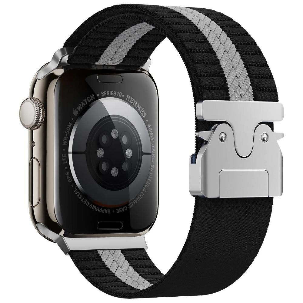 Nylon Braided Strap For Apple Watch 10 Strap 40mm 44mm 46mm 42mm 49mm IWatch Ultra2 SE 9 8 7 6 45mm 41mm 38mm Band Bracelet