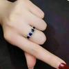 CopperLuxury Oval Blue Cubic Zirconia Ring for Women Fashion Wedding Bands Accessories Party Statement Jewelry