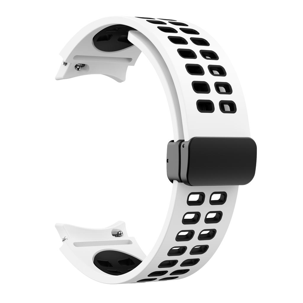 Magnetische D-gesp Siliconen Band Voor Samsung Galaxy Watch 6 5 4 Serie Sportband Voor Galaxy Watch 45 44 40/Classic 47 46 43 42
