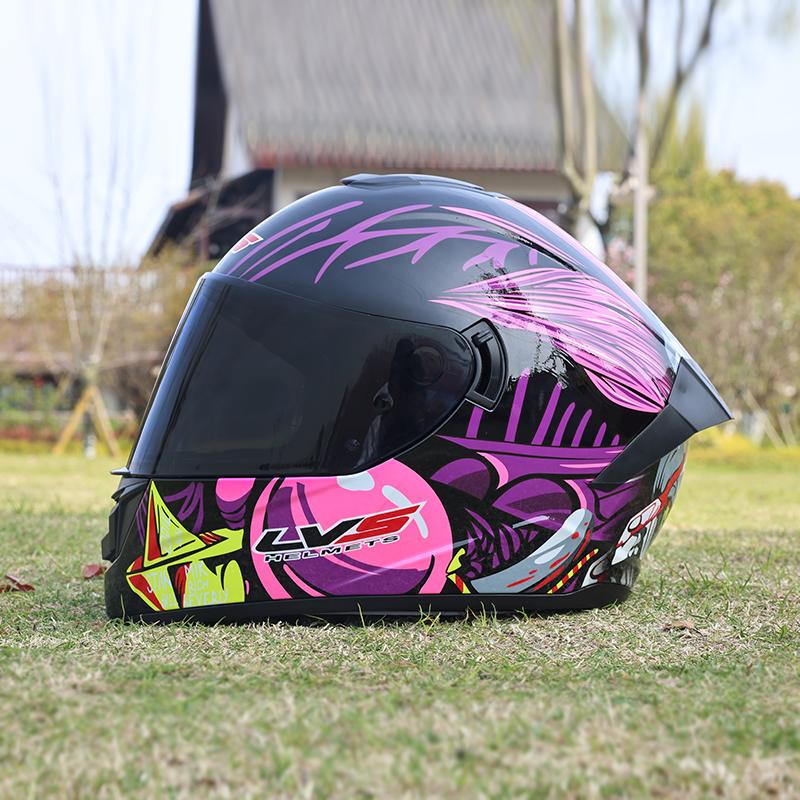 701-LVS-Motorcycle helmet, men's and women's dual mirror full helmet, four season couple motorcycle helmet