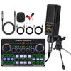 F998 Type-C Sound Card & Microphone Set for Live Broadcasts and Podcasts