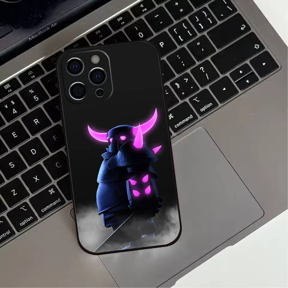 

C-Clash R-Royale Phone Case For iPhone 17,16,15,14,13,12,11 Plus,Pro Max,XS,Soft Silicone Black Cover iPhone15