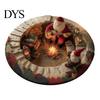 Tapis de zone de vacances Noël Tapis 3D, Tapis rond décoratif à illusion Tapis optique Tapis de sol, Festif pour la décoration intérieure de la maison Salon Doux Confortable