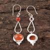 Natural Carnelian Gemstone Handmade 925 Sterling Silver Jewelry Earrings 2.50" EE-132-20