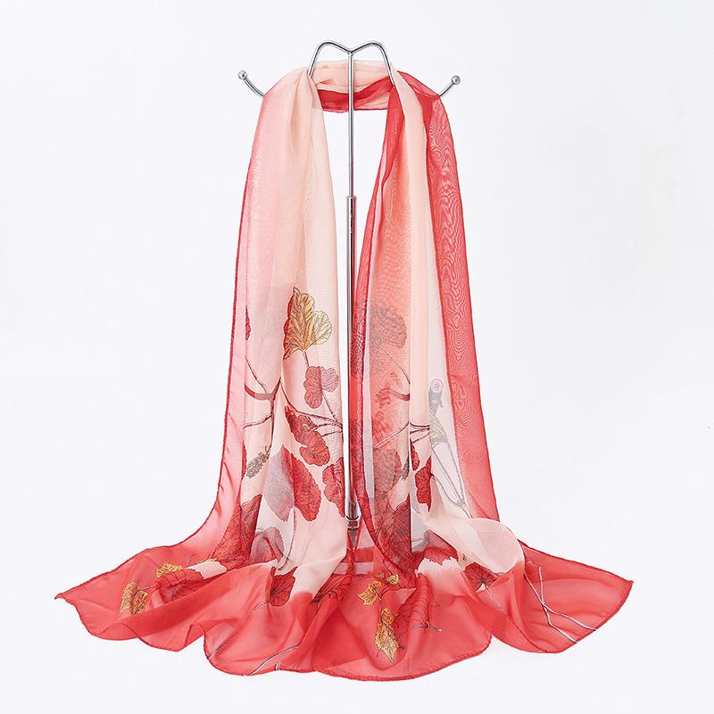 Spring/Summer New Women'S Silk Scarf 50 * 160cm Simulated Silk Twill Square Scarf Fashion Printed Large Square Scarf Professional Scarf