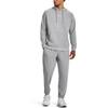 Under Armour Solid Color Cotton Knit Hooded Training Sweatshirt Men Sweatshirt Gray 1379684-011