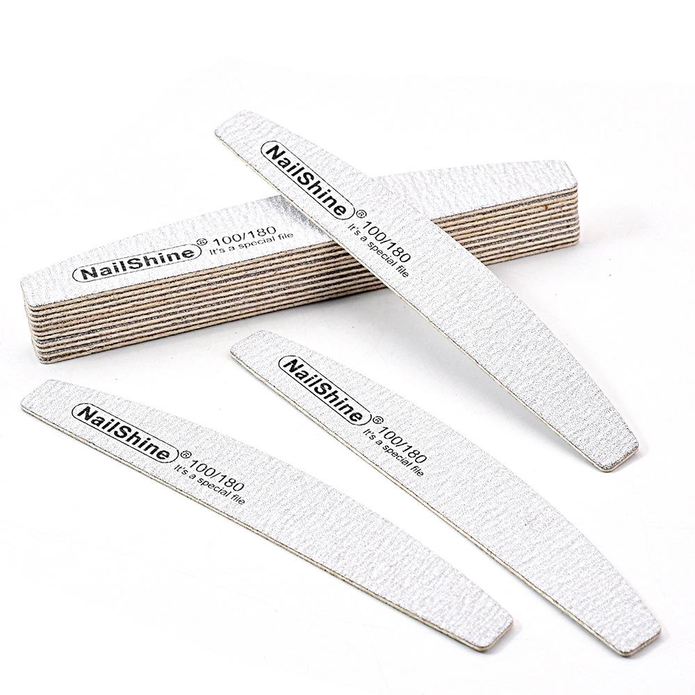 

Серая пилка-полумесяц моющаяся с высококачественной наждачной бумагой для придания формы и маникюра