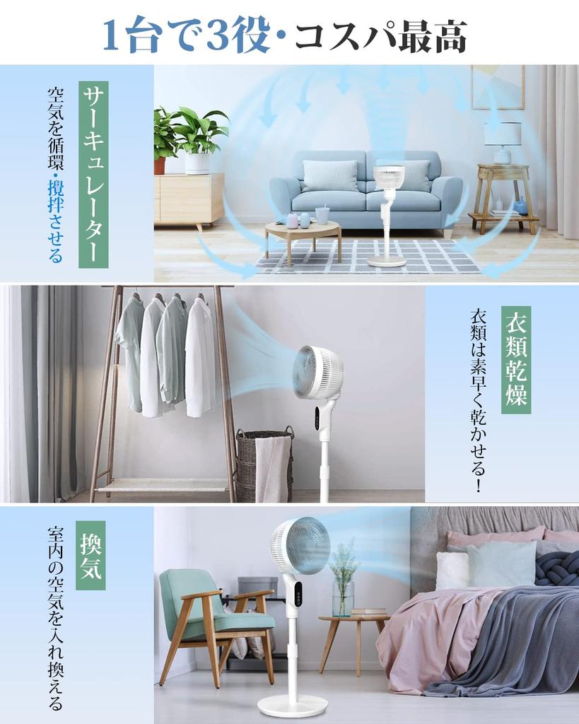 Can Be Used As Both an Electric Fan and a Circulator In 2024 Energy 6 Levels of Airflow Quiet Living Remote Control Energy Timer 60S Panel Automatic