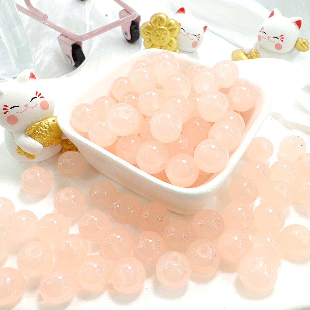 10mm Crackle Glass Round Beads, Loose Spacer Beads DIY Accessories for Bracelet Making 50pcs