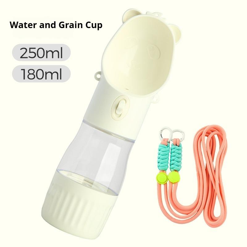 

Leakproof Portable Dog Water Bottle Travel Pet Drinking Cup for Outdoor Walking Hiking Camping Lightweight Dispenser White
