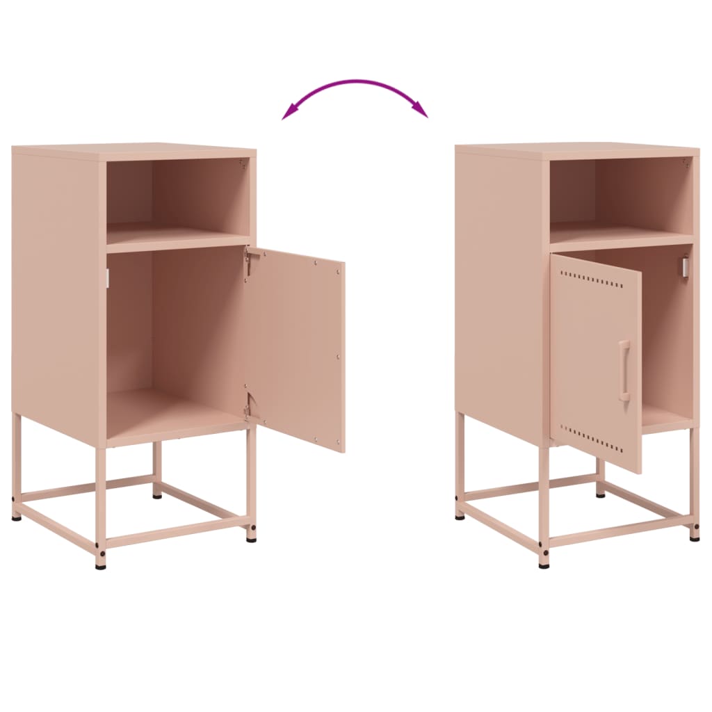 Nightstand Pink 36 x 39 x 78 cm Steel