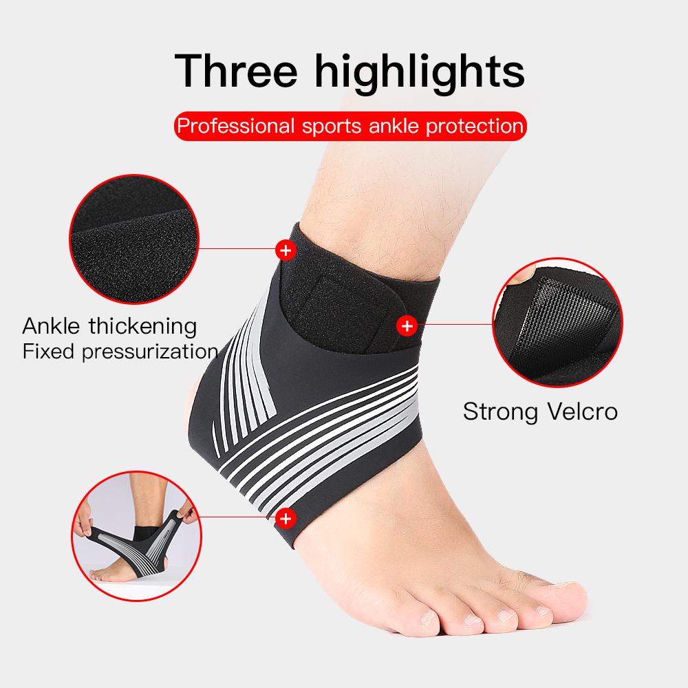 1 Pc Adjustable Compression Ankle Support Men & Women, Strong Ankle Brace Sports Protection