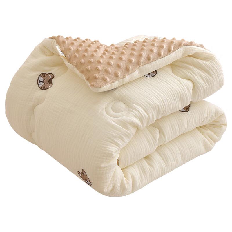 Mling Baby Dot Fleece Seersucker Comfort Blanket