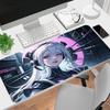 1Pc Cyberpunk Future Girl Gaming Mouse Pad Keyboard Desk Mat Non-slip Rubber Lock Edge Waterproof Computer Mousepad for Office Home Decor S1236