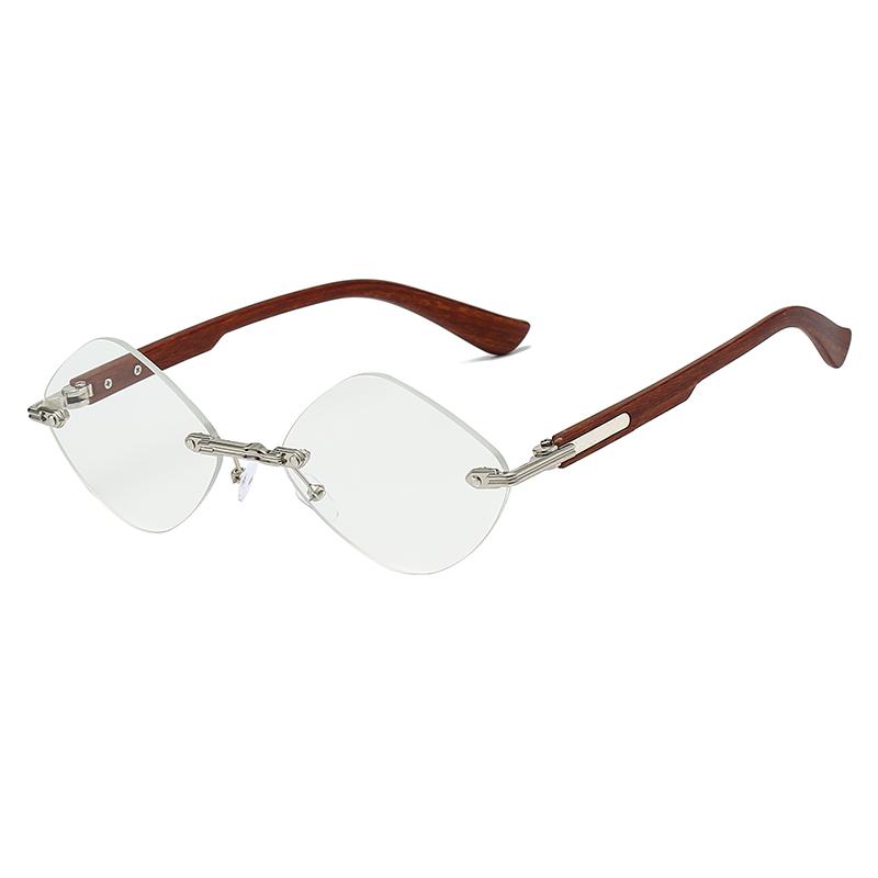 Fashion Rimless Sunglasses Women Luxury Vintage Brand Sun Glasses Retro Trend Diamond Lady Shades Eyewear Sunglasses for Men