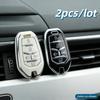 2pcs Car Key Case Covers For Ssangyong Rexton Y400 Y450 G4 2021 2022, only fit for the car key shown in the image.