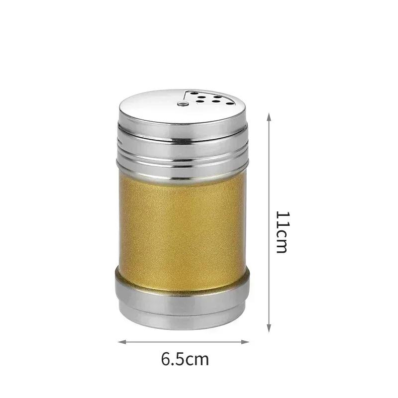 Stainless Steel Salt Spice Sugar Pepper Flavour Bottles Shaker, Airtight, Rotatable Seasoning Shaker, Kitchen Gadget