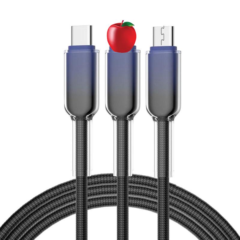 Gradient 120W 3-in-1 Super Flash Charge Cable for Huawei, Type-C, Apple, Android