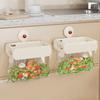 Trash Bag Holder for Cabinet Foldable Garbage Pouch Rack Detachable Wall Mount Trash Bag Holder for Kitchen Laundry Outdoor RV