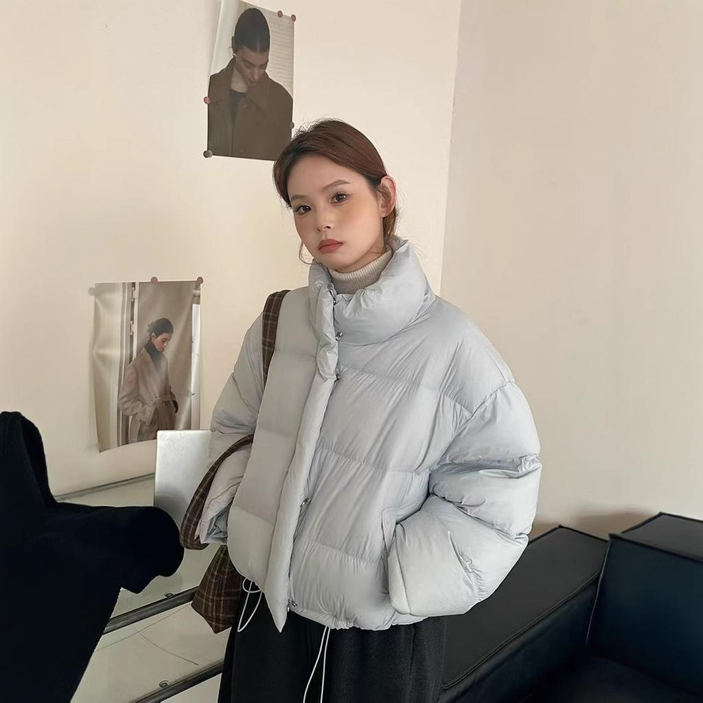 White Duck Down Jacket Women's Winter New Puff Bread Jacket Small Short Warm Jacket