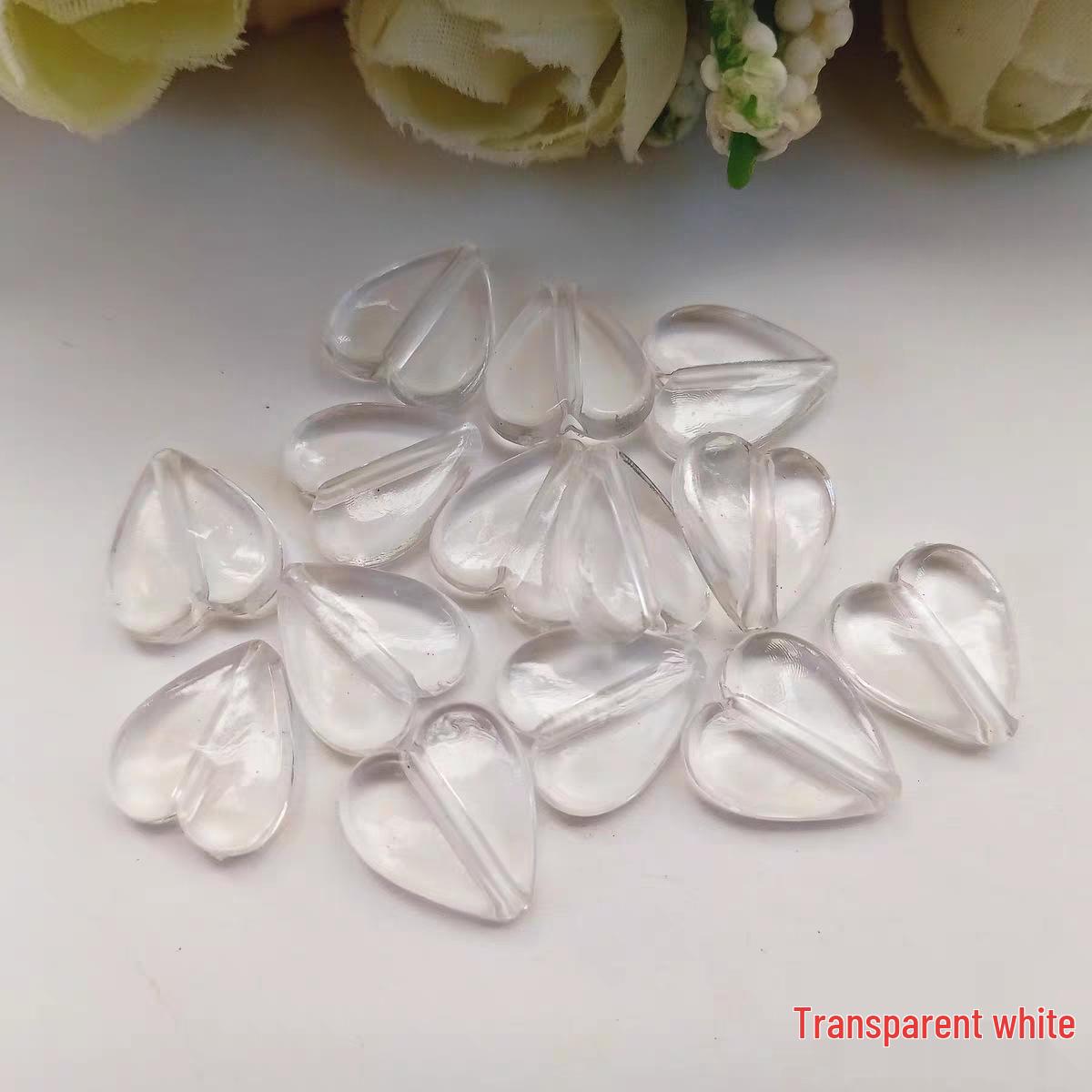 12MM Peach Heart Acrylic Crystal Beads for DIY Jewelry & Decoration