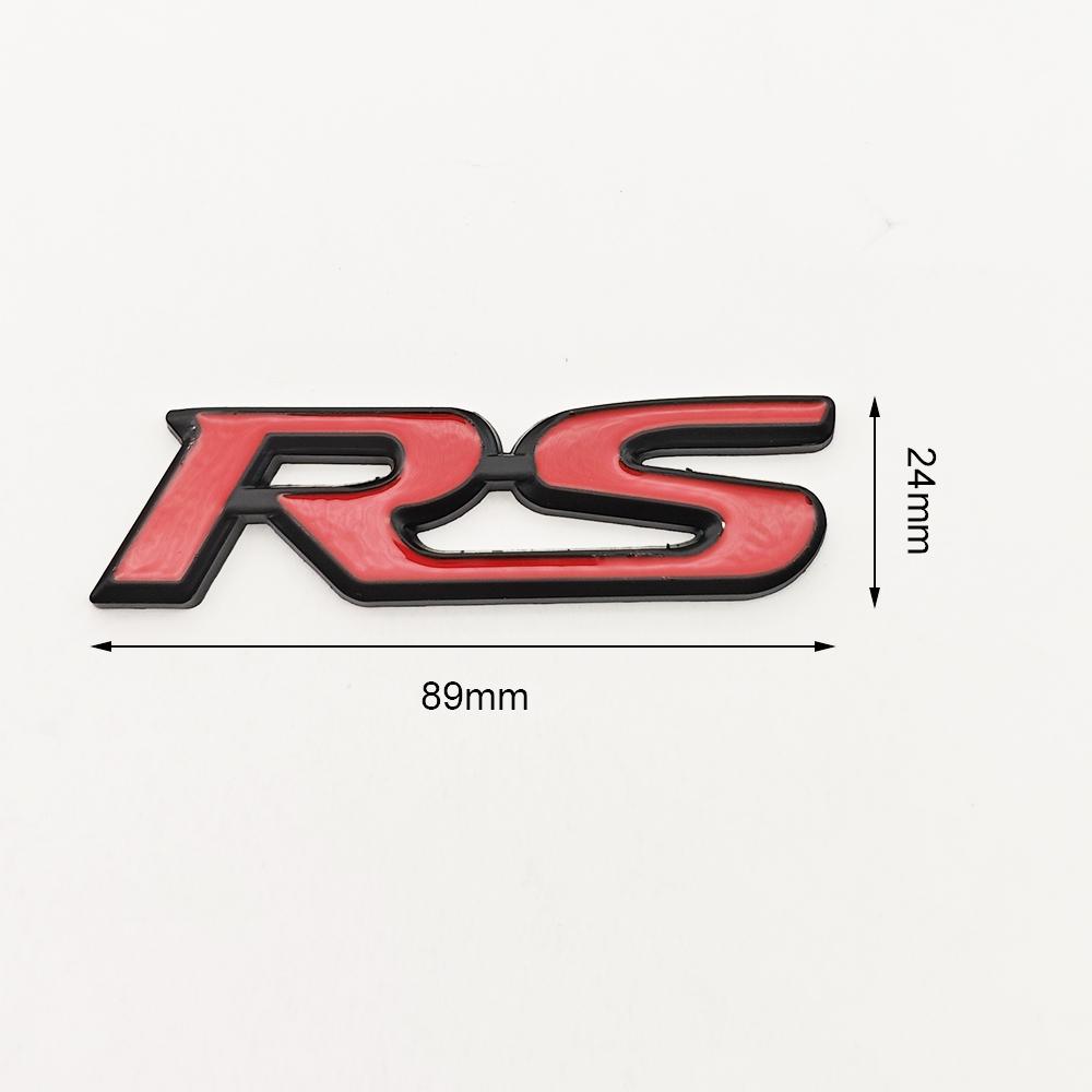 3D Metal Car Sticker RS Logo Badge Rear Trunk Fender Front Grill Emblem For Honda FIT Jazz Civic HRV Jade City CRV Acceessories