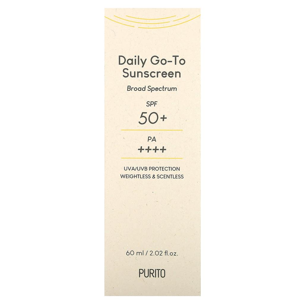 Purito Daily Go-To Sunscreen, SPF 50+ PA++++, 2.02 Fl Oz (60 Ml)
