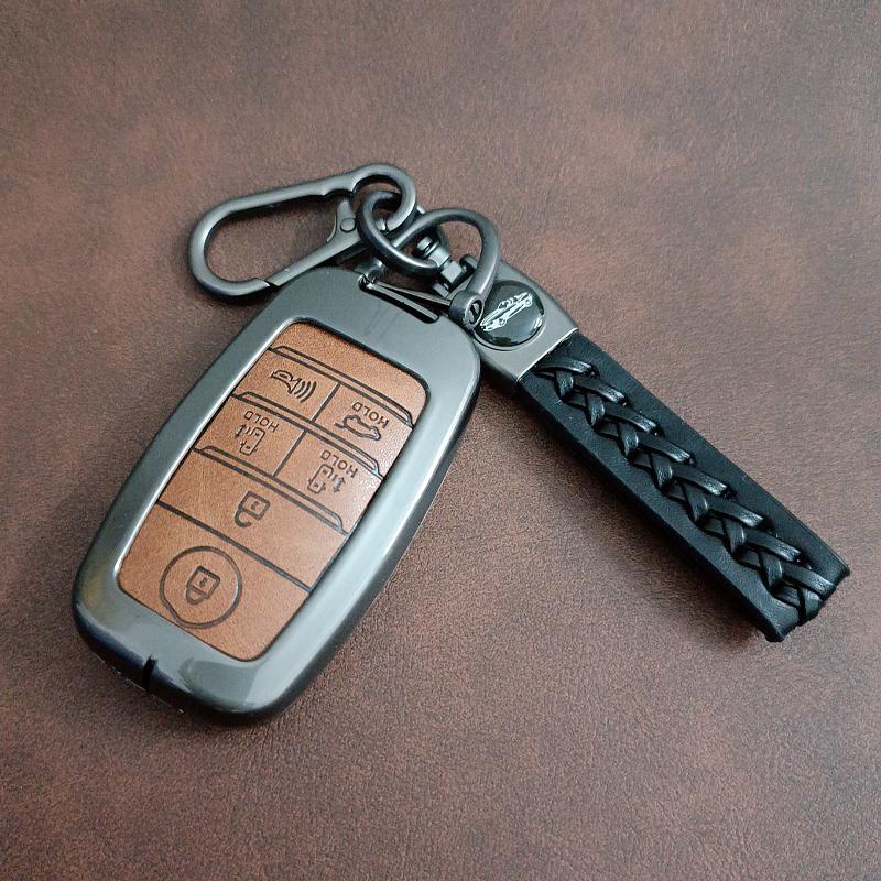 6 Button Remote Control Zinc Alloy Car Key Cover Holder for KIA Sedona Grand Carnival Sorento Shell Fob Key Case Protection Skin