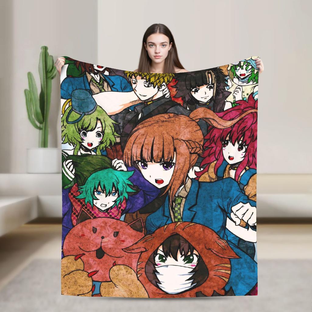 Shin TsukimiKanna Kizuchi Blanket Travel Office Throw Blanket For Couch Chair Sofa Bed Warm Soft Customized Quality Bedspread