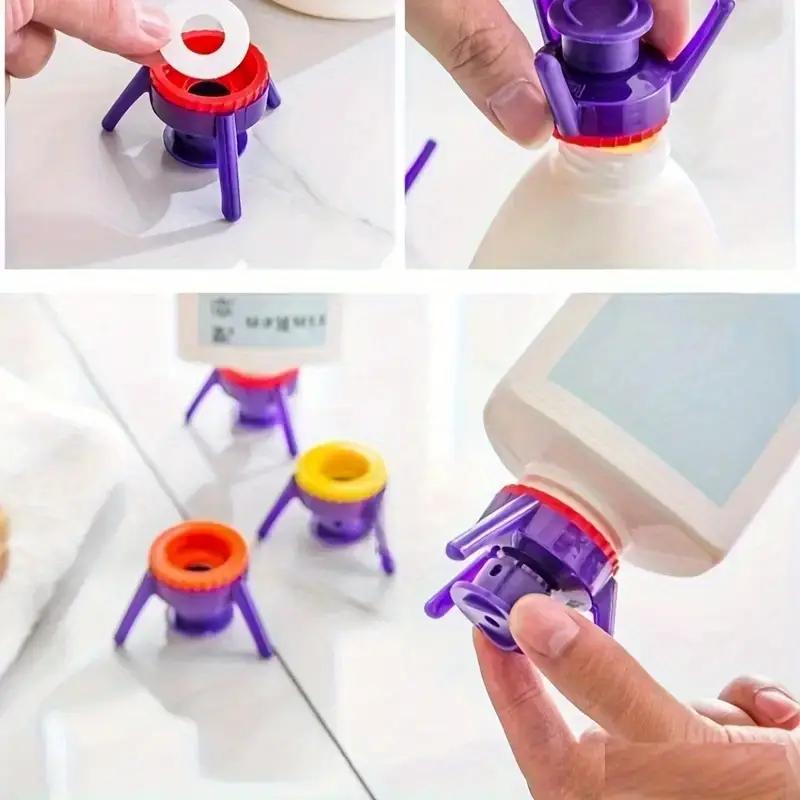 Multifunctional Inverted Bottle Cap Tripod Stand Shower Gel Shampoo Leak-proof Bottle Cap Kitchen Seasoning Squeeze