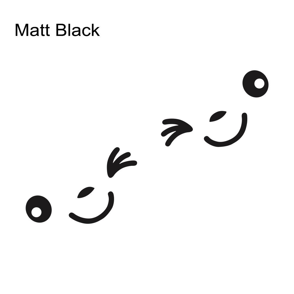 2pcs Cute Cartoon Smiling Face Car Creative Stickers For Motorcycle Truck Rearview Mirror Auto Styling Decoration Accessories