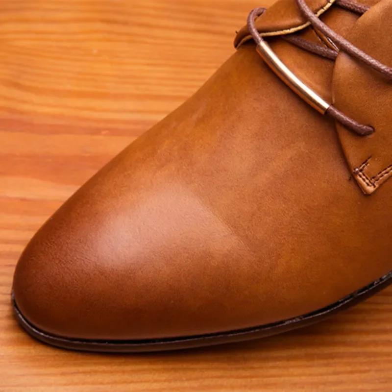 Klasické boty z umělé kůže s lakovanou kůží pro muže, ležérní obchodní boty, šněrovací formální kancelářské pracovní boty, pánské párty, svatební oxfordky