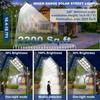 Solar Street Light 8000W 120000 Lumens Outdoor Waterproof LED with Motion Sensor, 7000K Dusk to Dawn, for Parking Lot Yard 1-Pac