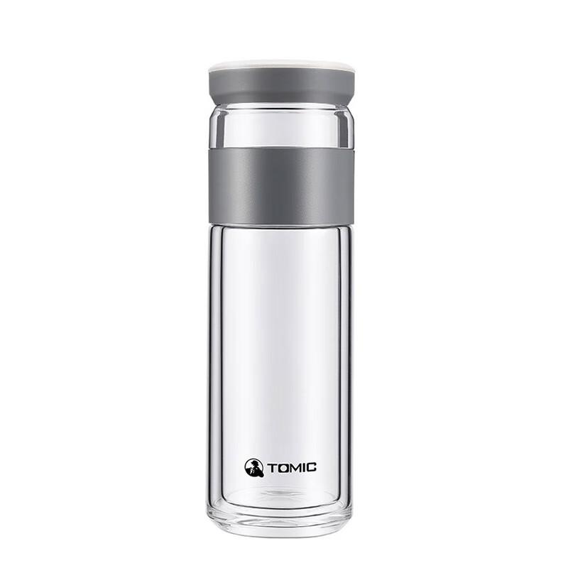 TOMIC TG80703 Tea Infuser Double-Wall Glass Cup