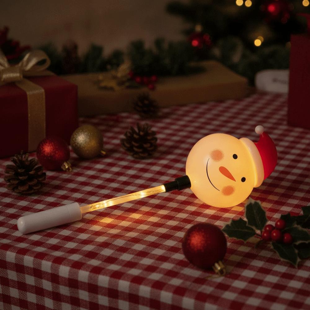 Warm Light Christmas Tree LED Lights Handheld Handheld Luminous Toy Santa Claus Flash Wand Gift
