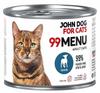 John Dog For Cats | 99 Menu | Karma Mokra Dla Kota Puszka 200G - Jagnięcina 200G