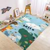 Cartoon Jungle Animal Carpet Mat Rug Multiple Cute Animals Design Non-Slip Floor Mat for Kids Room Living Room Home Decoration