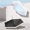 Mini Parapluie Pliant Résistant Au Soleil Pour Homme Et Femme, Protection Solaire UV, Vinyle, Petit, Ensoleillé, Pluie, Poche
