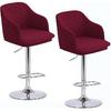 Dining Chair Covers Slipcover with Armrest Curved Back Accent Kitchen Chair Slipcover Modern Arc Shaped Armrest Counter Height Bar Stools Covers Back