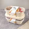 50Pcs Durable Biodegradable Disposable Bento Box with Cover Baking Cake Food Containers Plastic Lid 500/700ml Snack Box