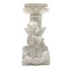 Crystal Ball Stand Resin Ornament Retro Roman Column with Angel Relief Decorative Display