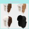 Winter Ear Protection Hat With Solid Color And Leopard Print Design For Daily Use