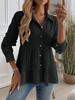 Women Solid Color Fashionable Comfortable Casual Long Sleeve Shirt