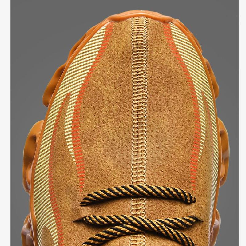 Men's Shoes Tide Men's Waterproof Leather Sneakers Shock Absorption Heightened Casual Shoes Men's Student Shoes