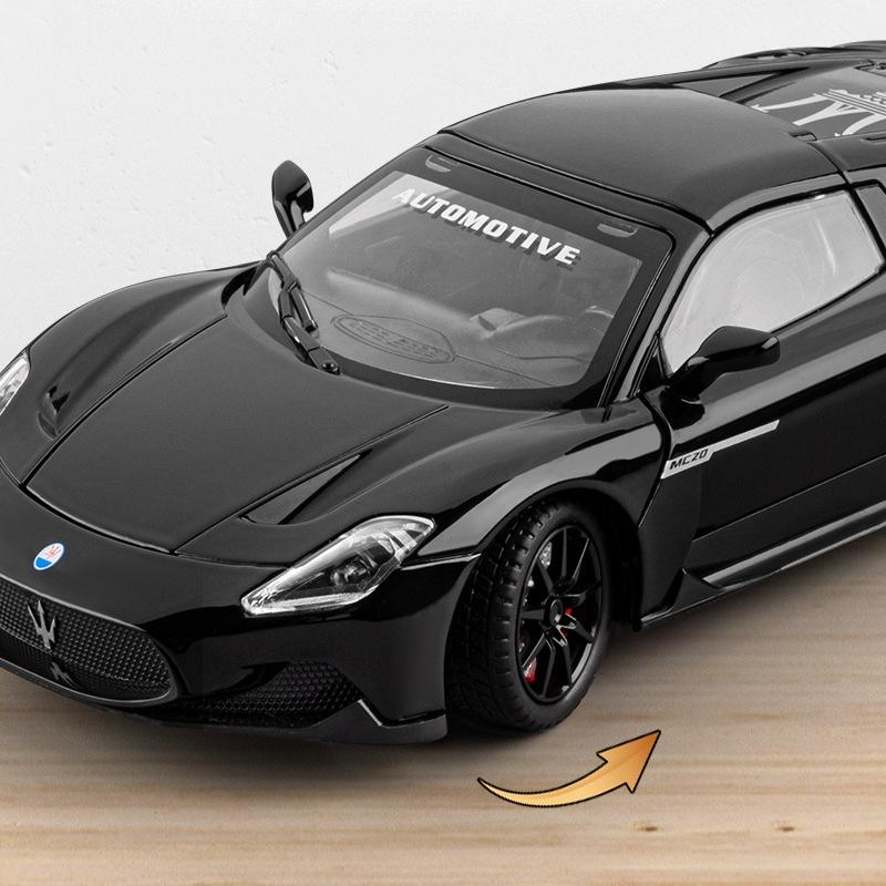 1:24 Maserati MC20 Supercar Alloy Car Diecasts & Toy Vehicles Car Model Sound and Light Pull Back Car Toys For Kids Gifts