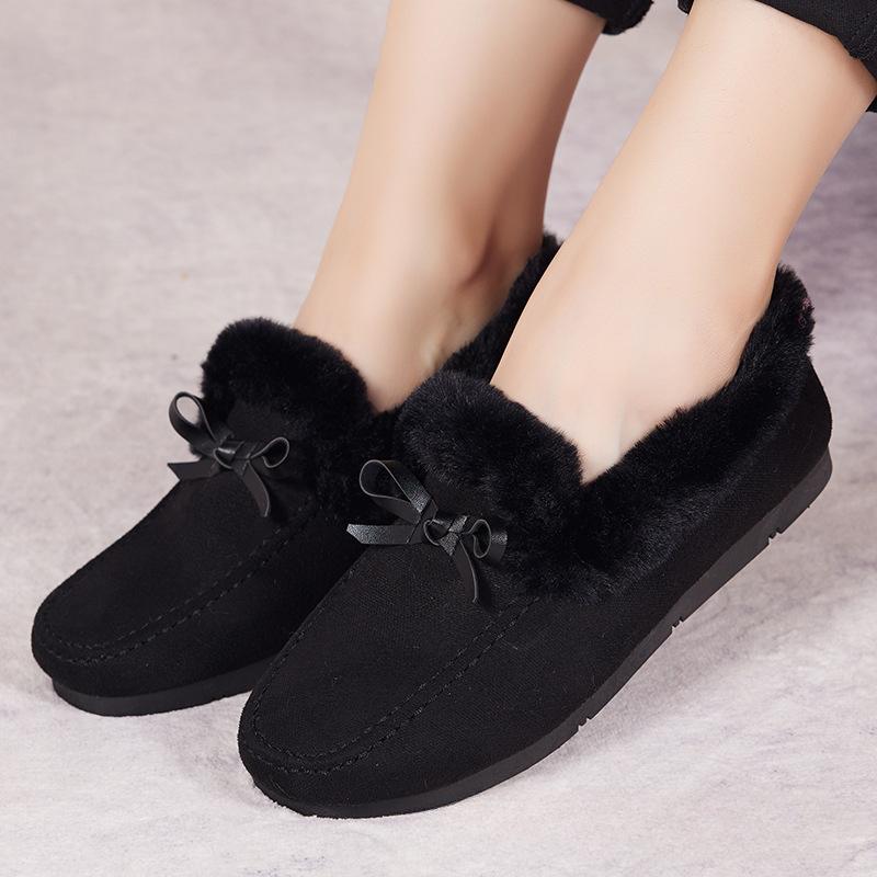 Furry Shoes for Women, Fleece Cotton Slippers, Fleece Lamb Edamame Shoes, Women's Home Shoes