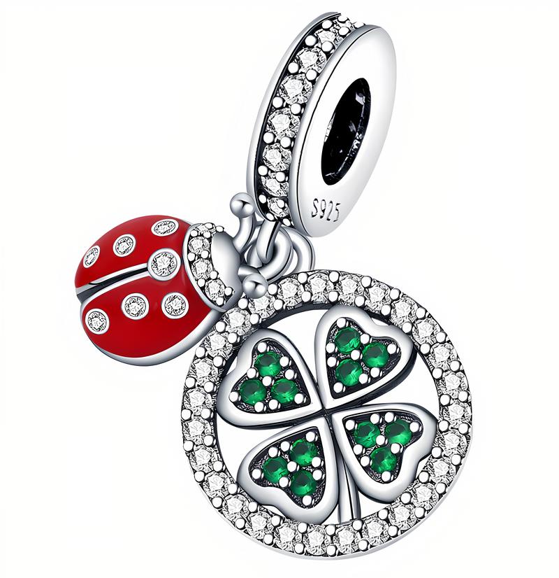 Charms Do Pandora Zawieszka Charms Koniczynka Biedronka Charmsy Trusky